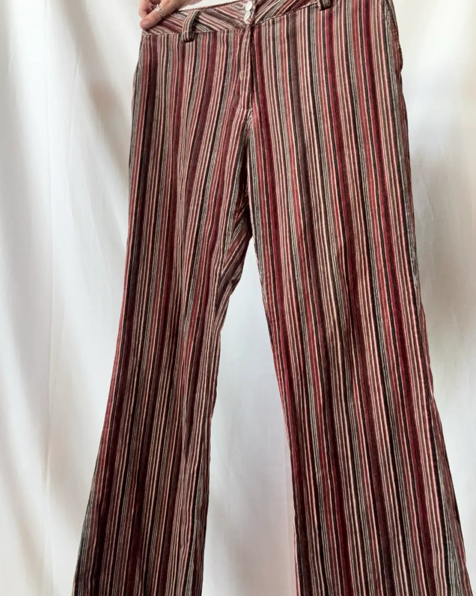 Vintage pants and skirts on a rack