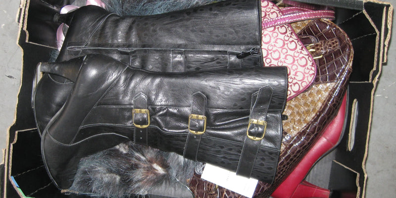 Vintage black boots in box