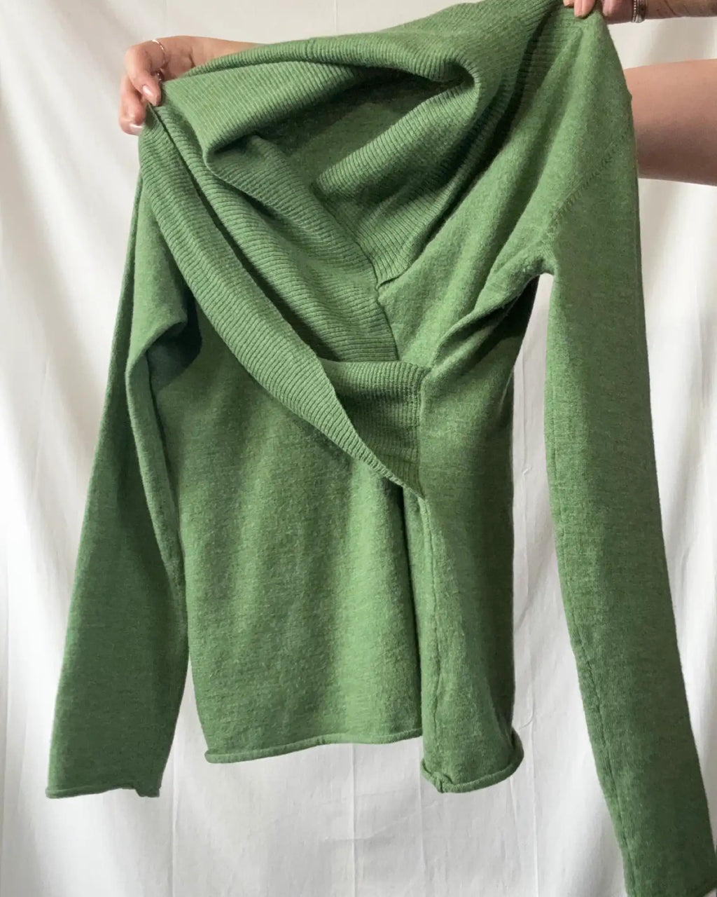 Green Wrap Knit Jumper