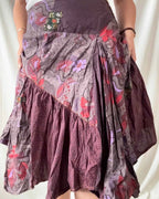 Flowy Graphic Purple Skirt