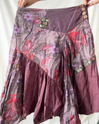 Flowy Graphic Purple Skirt