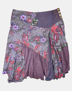 Flowy Graphic Purple Skirt