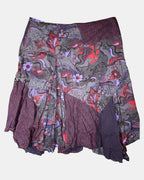 Flowy Graphic Purple Skirt
