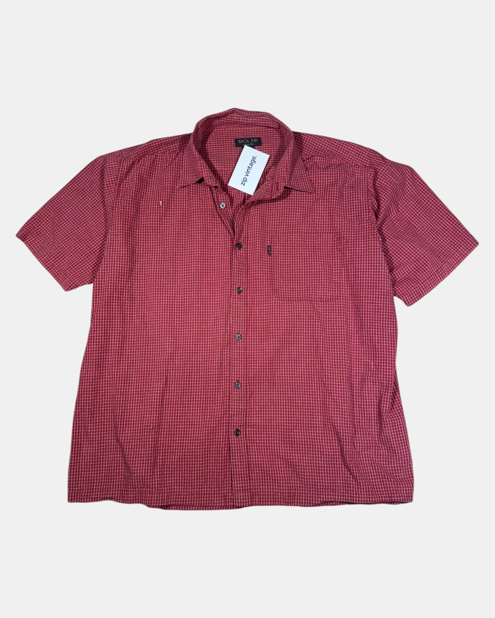 Red & Black Button-Up