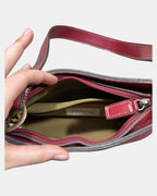 Red Leather Shoulder Bag