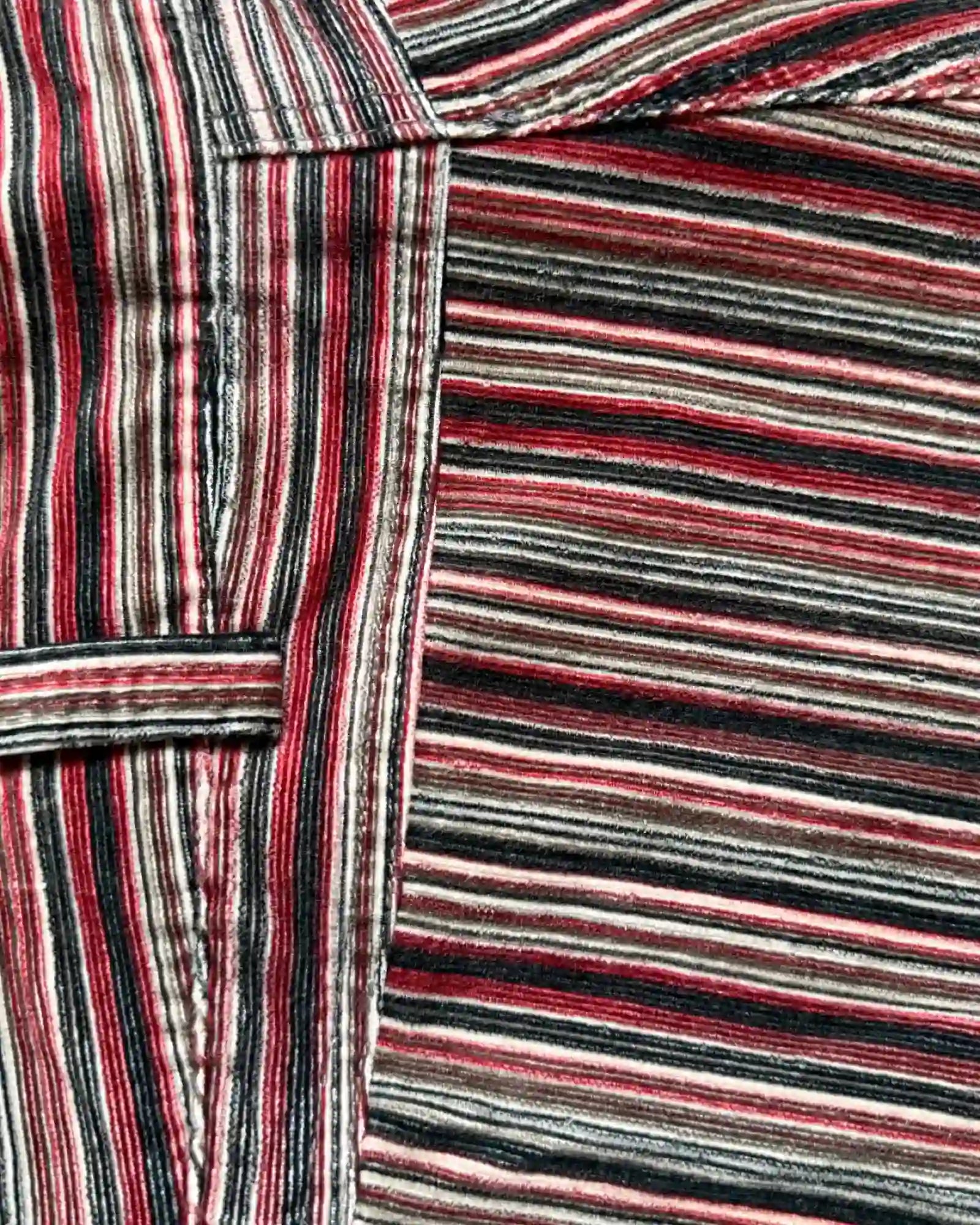 Multicolour Striped Vintage 70s Style Corduroy Pants