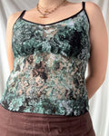 Green Mesh Cami Top