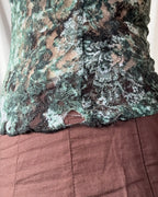 Green Mesh Cami Top