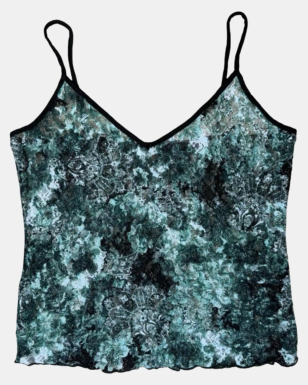 Green Mesh Cami Top