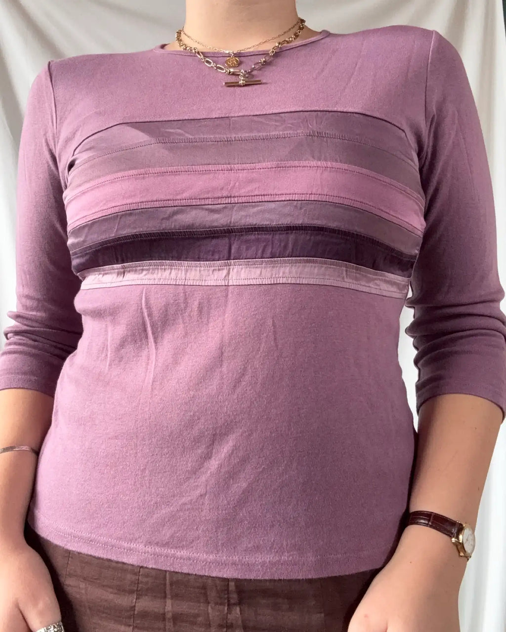 Purple Long Sleeve with Stripes