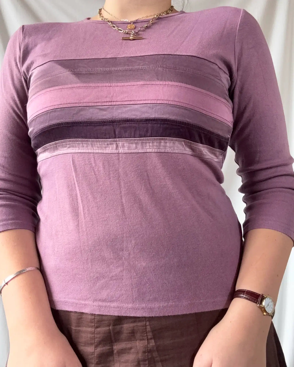 Purple Long Sleeve with Stripes