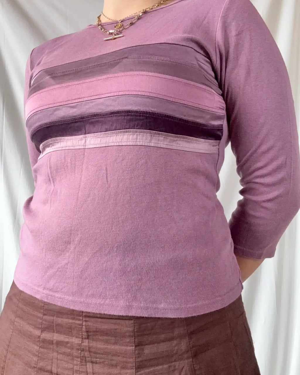 Purple Long Sleeve with Stripes