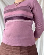 Purple Long Sleeve with Stripes
