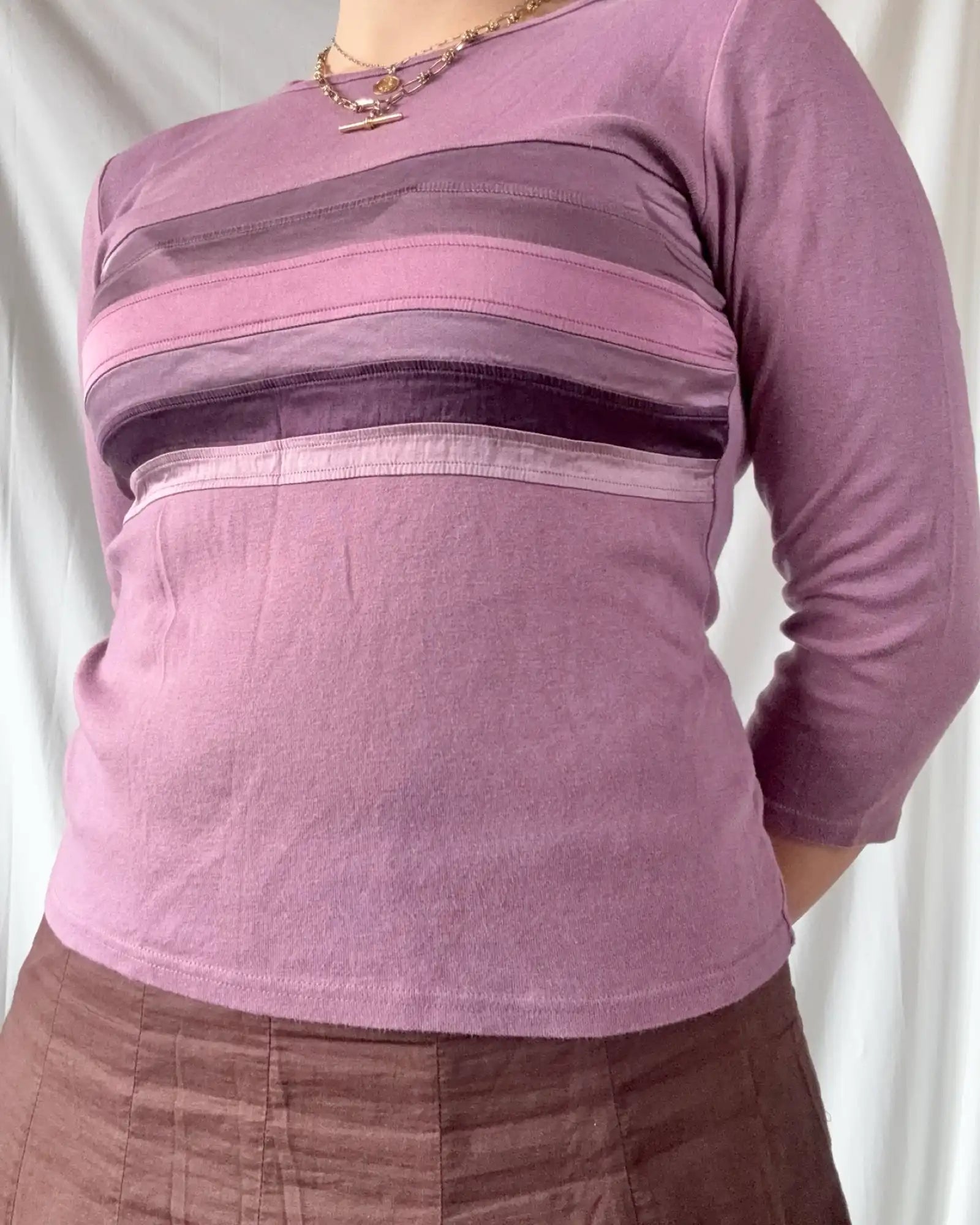 Purple Long Sleeve with Stripes