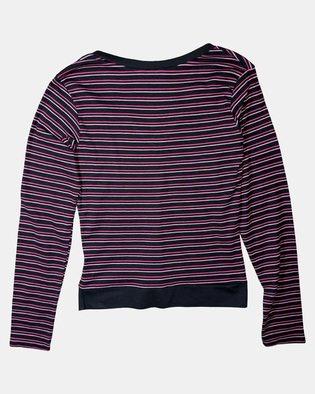 Black and Pink Striped Long Sleeve