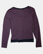 Black and Pink Striped Long Sleeve