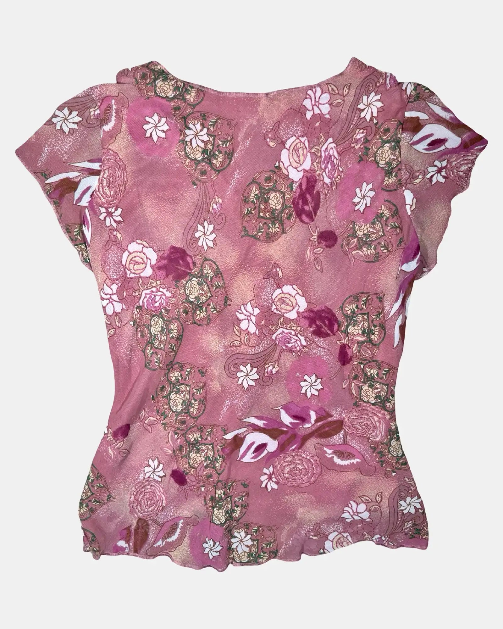 Pink Fairy Core Floral Top