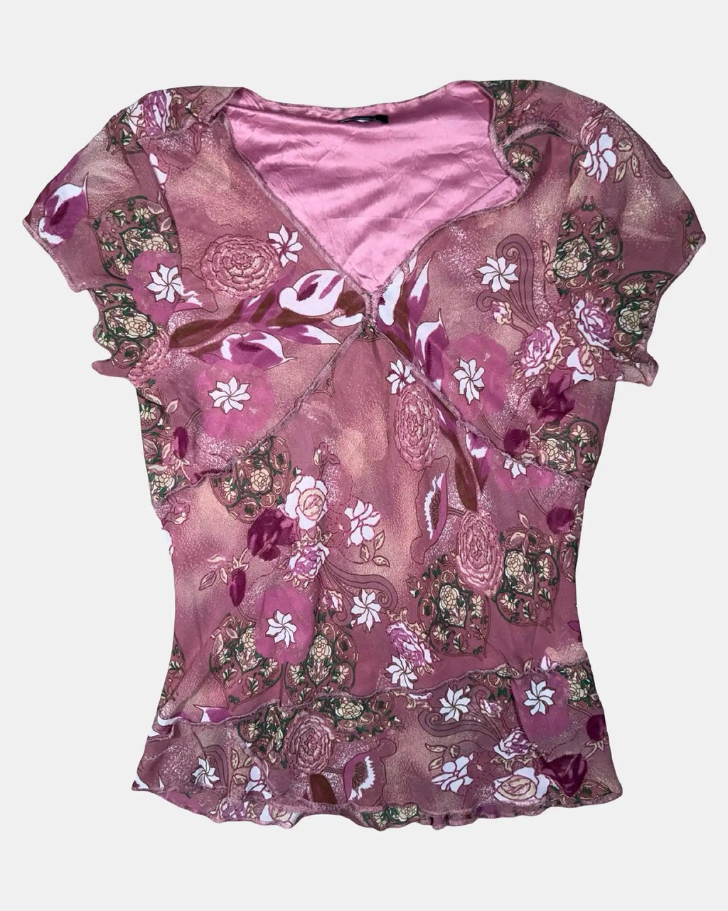Pink Fairy Core Floral Top