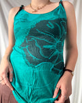Black Blue and Green Singlet Top