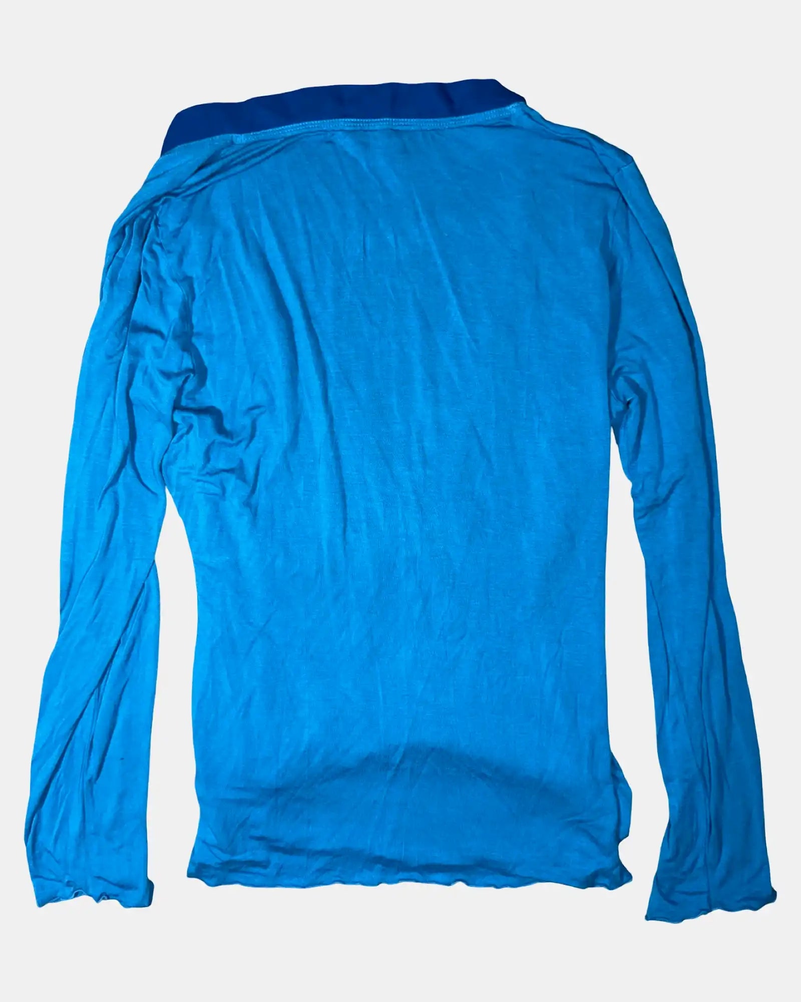 Blue Wrap Top