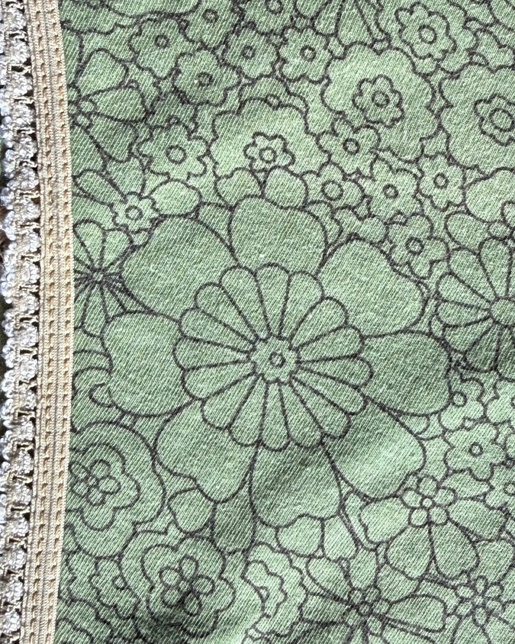 Green Floral Wrap Top