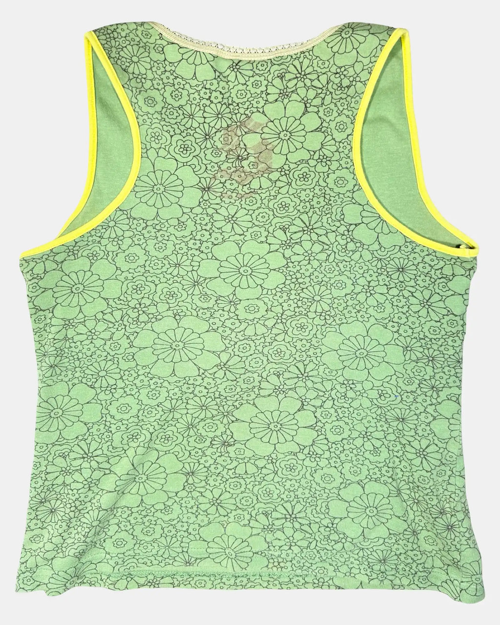 Green Floral Wrap Top
