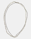 Double Layered White Beaded Necklace
