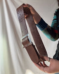 Brown Leather Chunky Belt