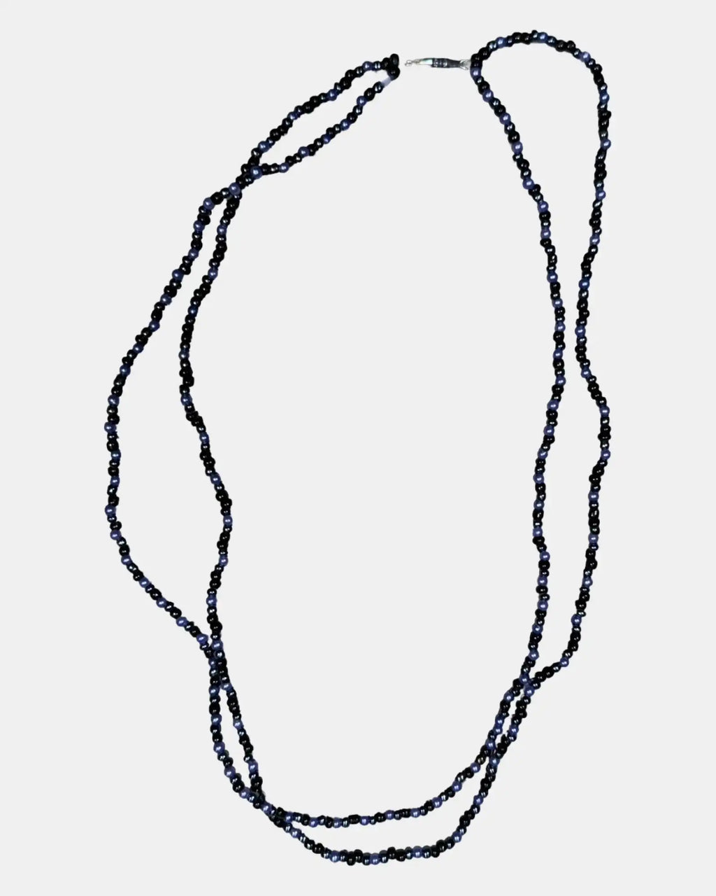 Blue and Black Beaded Necklace