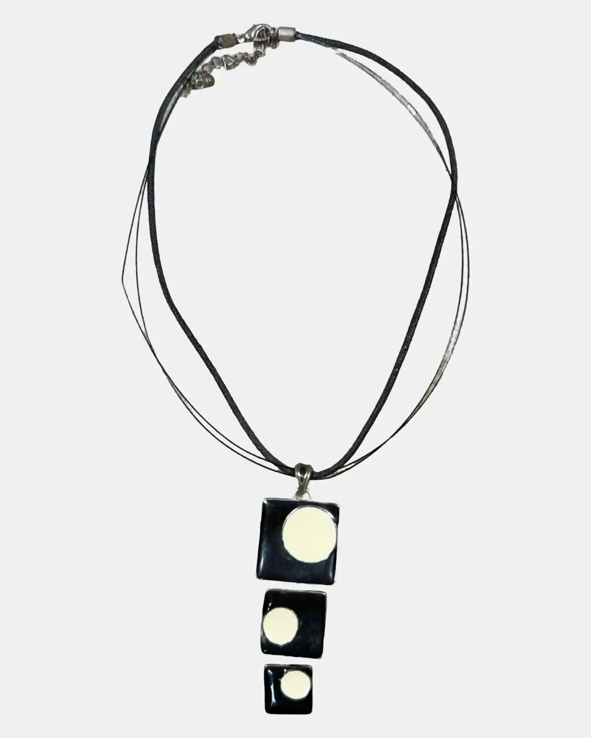 Black and White Three Layered Necklace