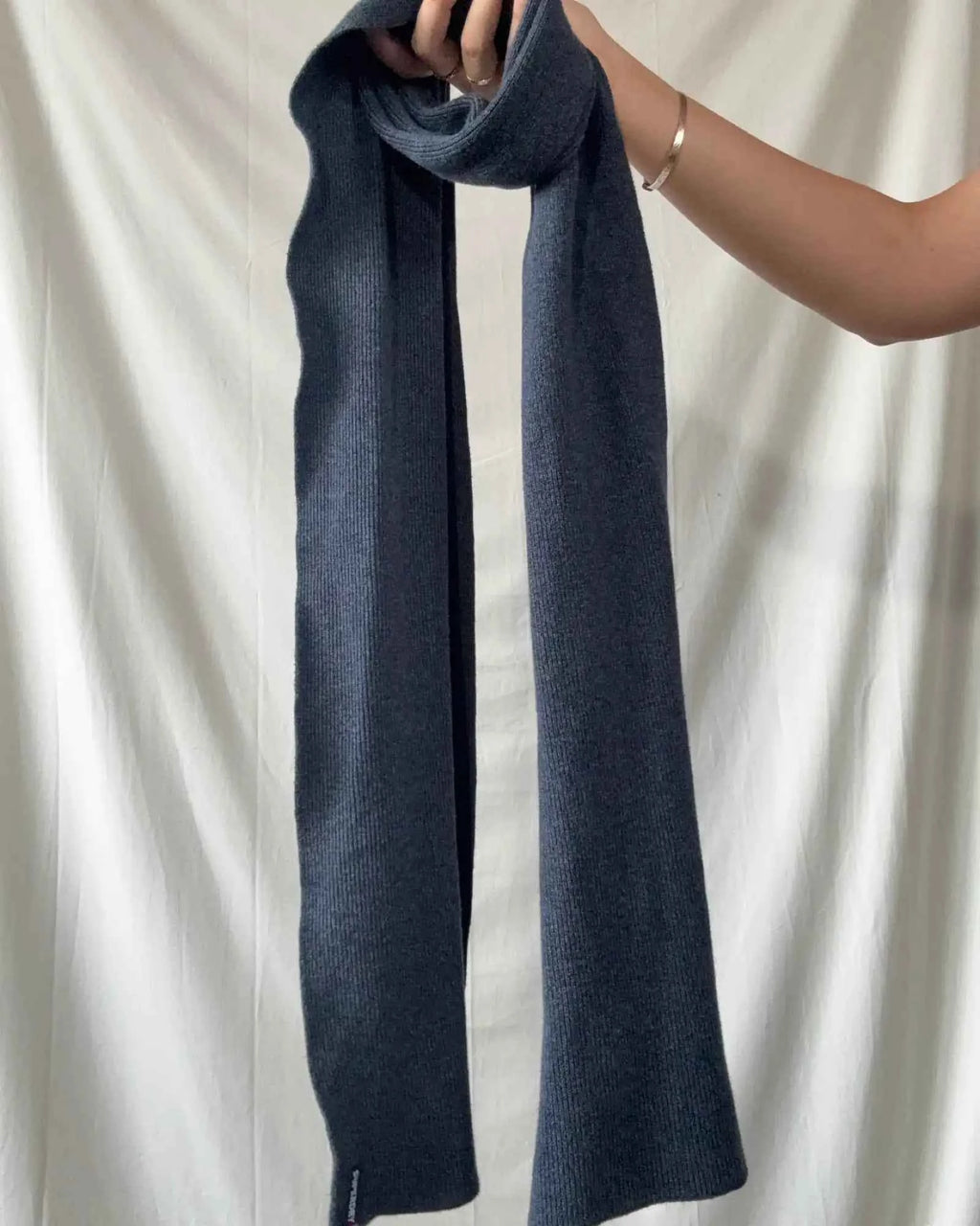 Blue Knitted Scarf