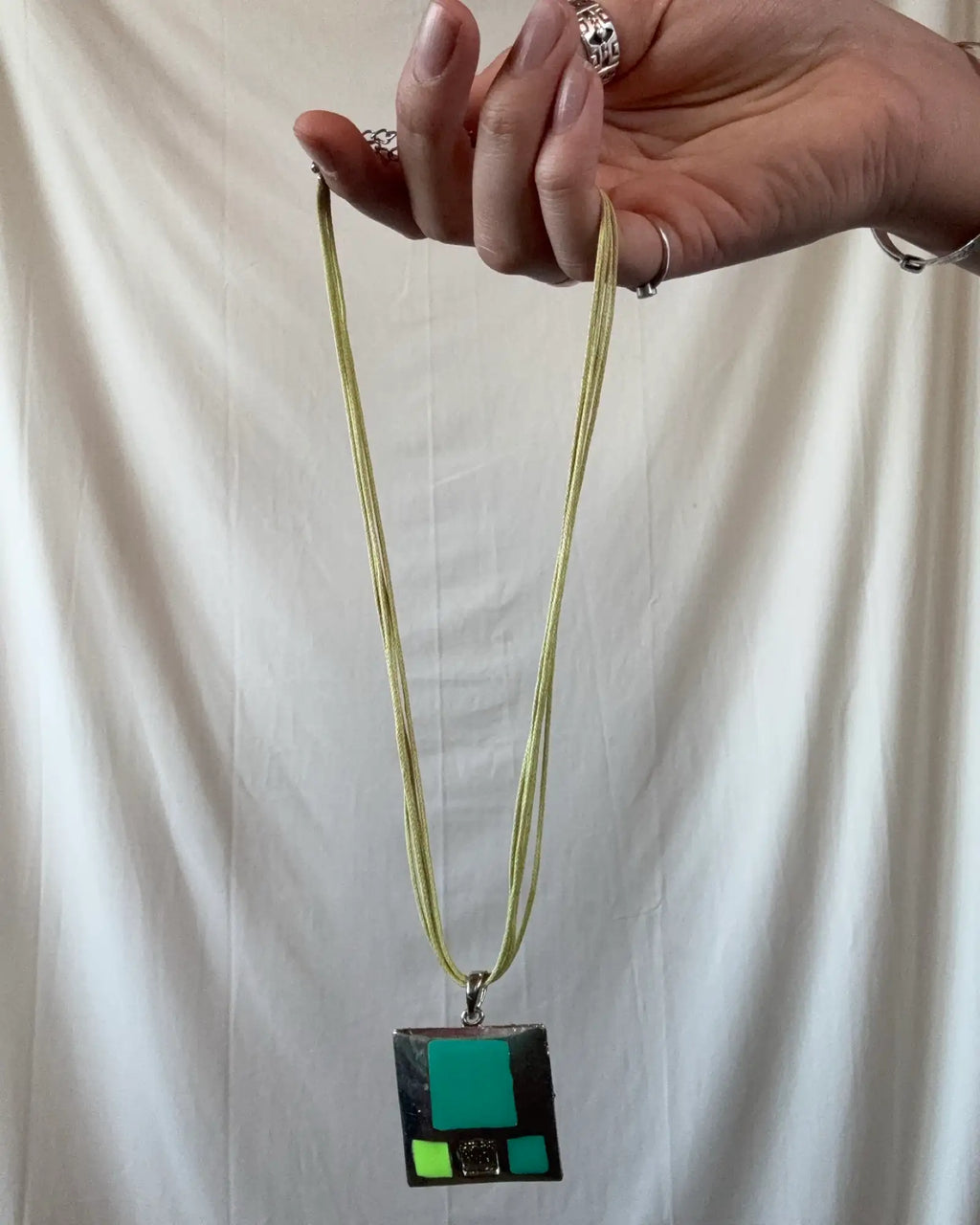 Green Block Pendant