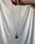 Square Tri-tone 90s Style Necklace