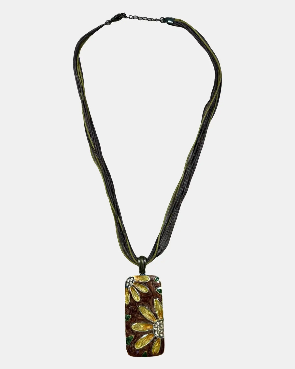 Brown Flower Pendant Necklace
