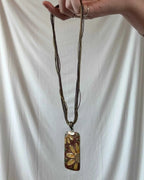 Brown Flower Pendant Necklace