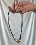 Brown Three Beaded Necklace