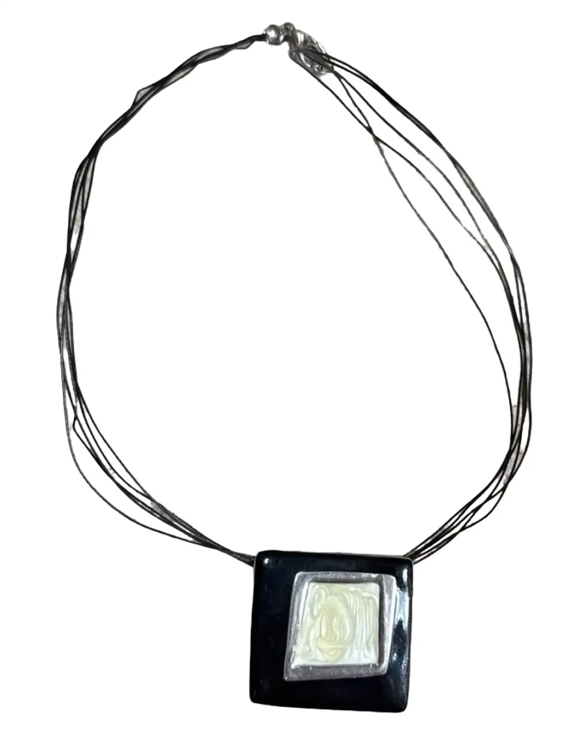 Black Square Pendant