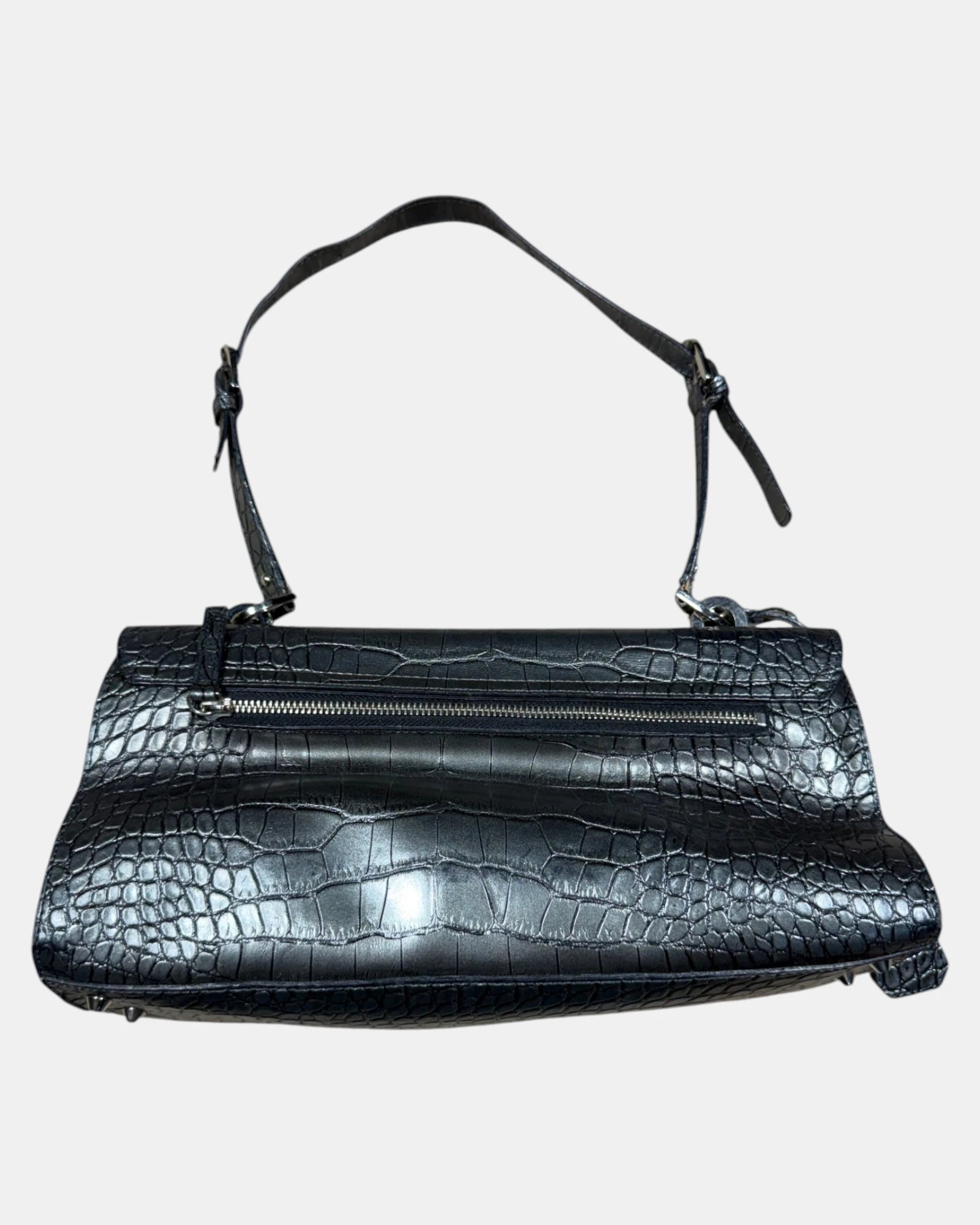Vintage Guess Shoulder Bag with Buckle Detailing