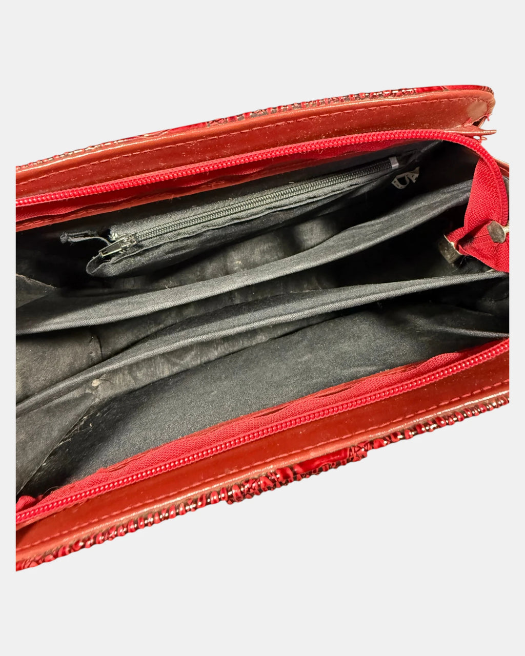 Red Faux Croc Leather Guess Bag