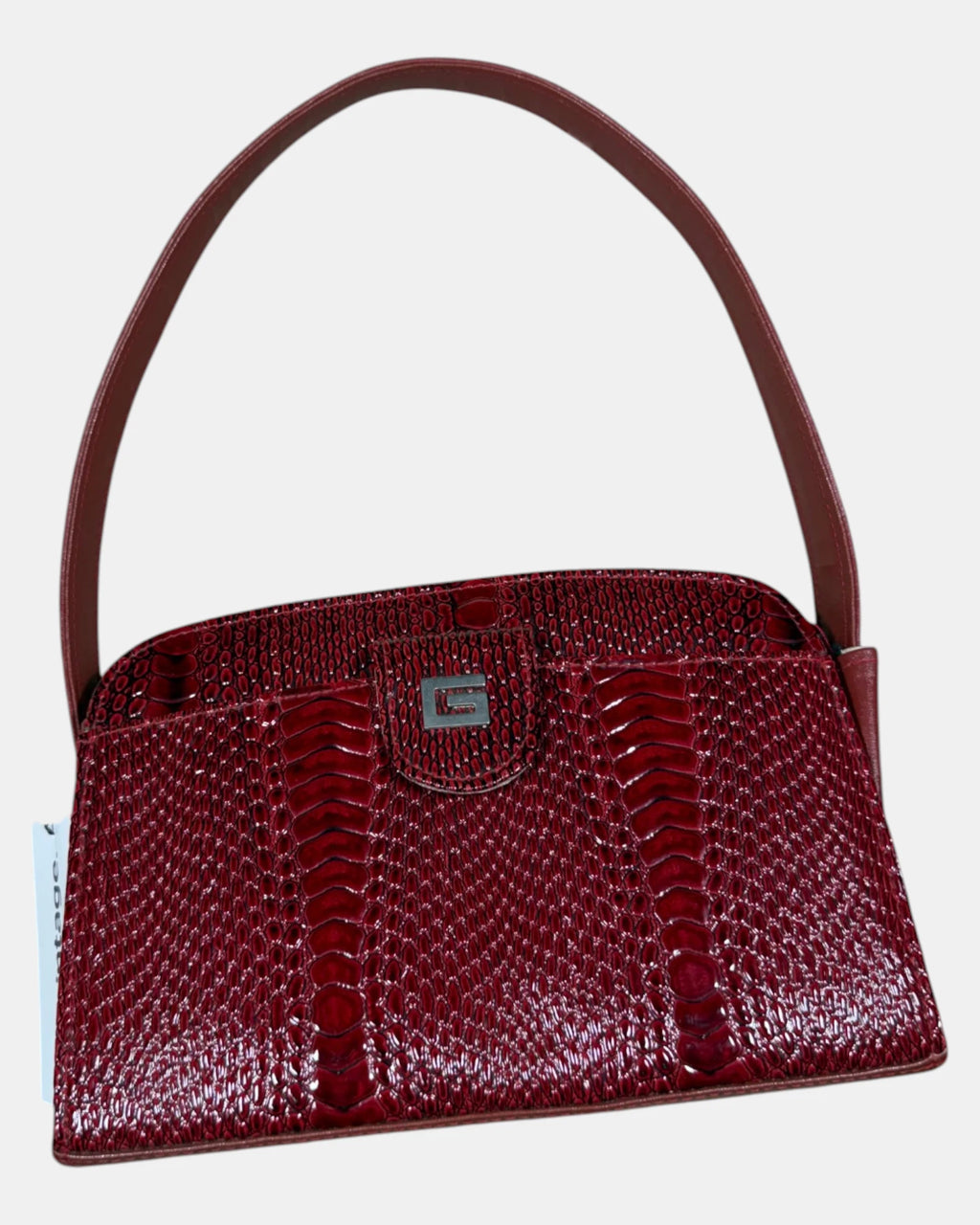Red Faux Croc Leather Guess Bag