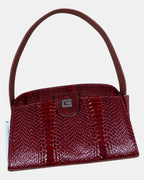 Red Faux Croc Leather Guess Bag