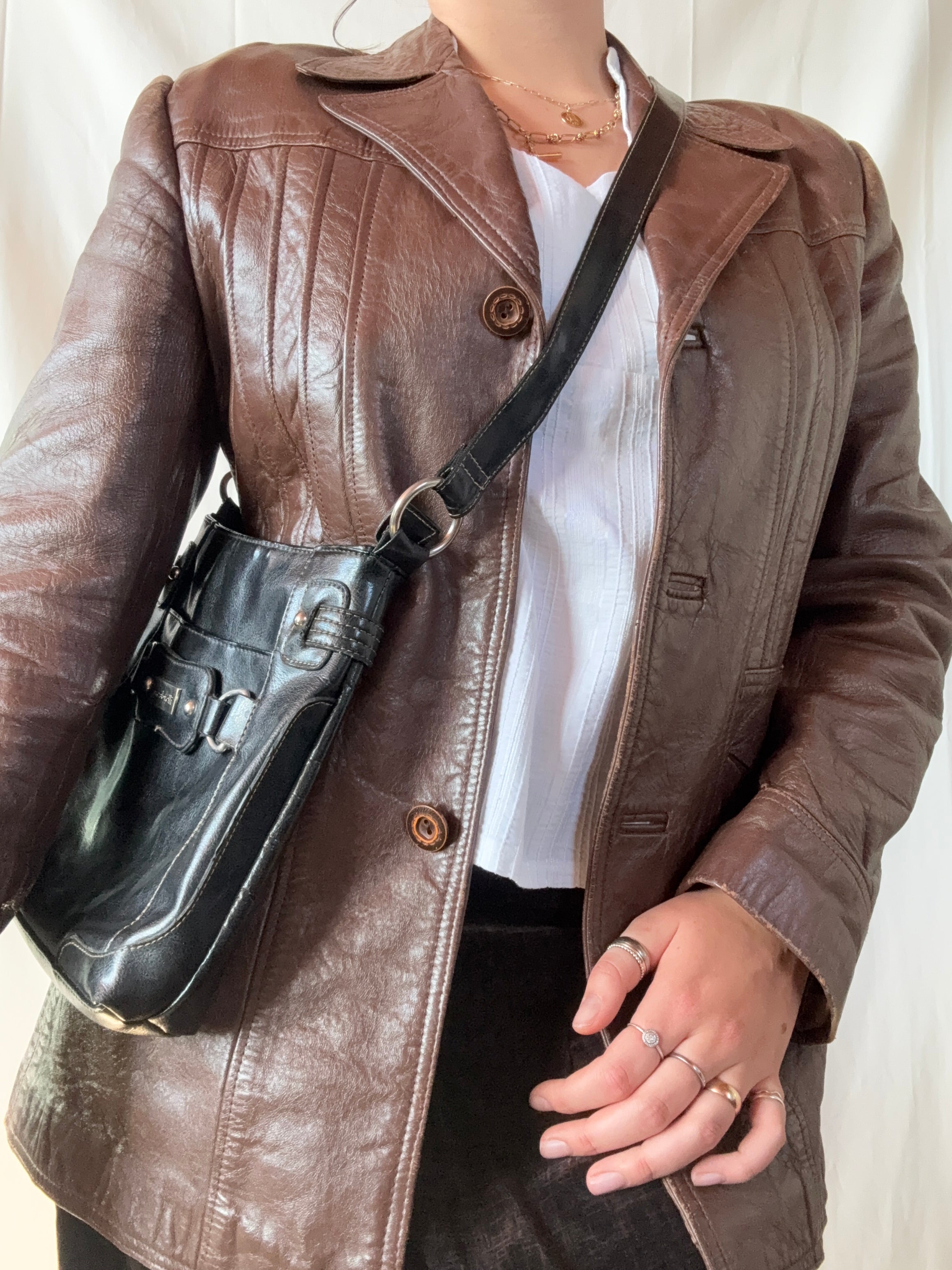 Black 90s Style Buckle Bag