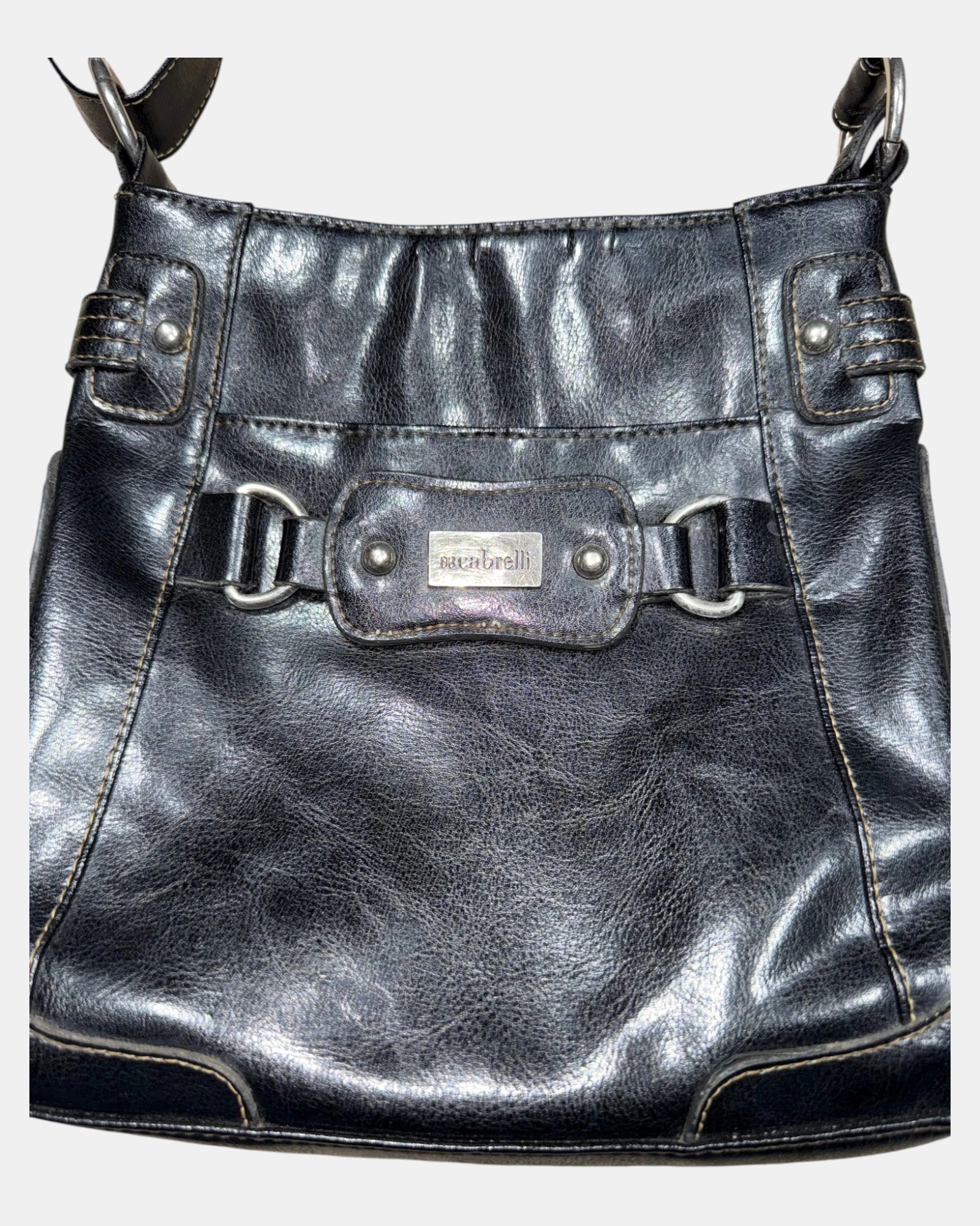 Black 90s Style Buckle Bag