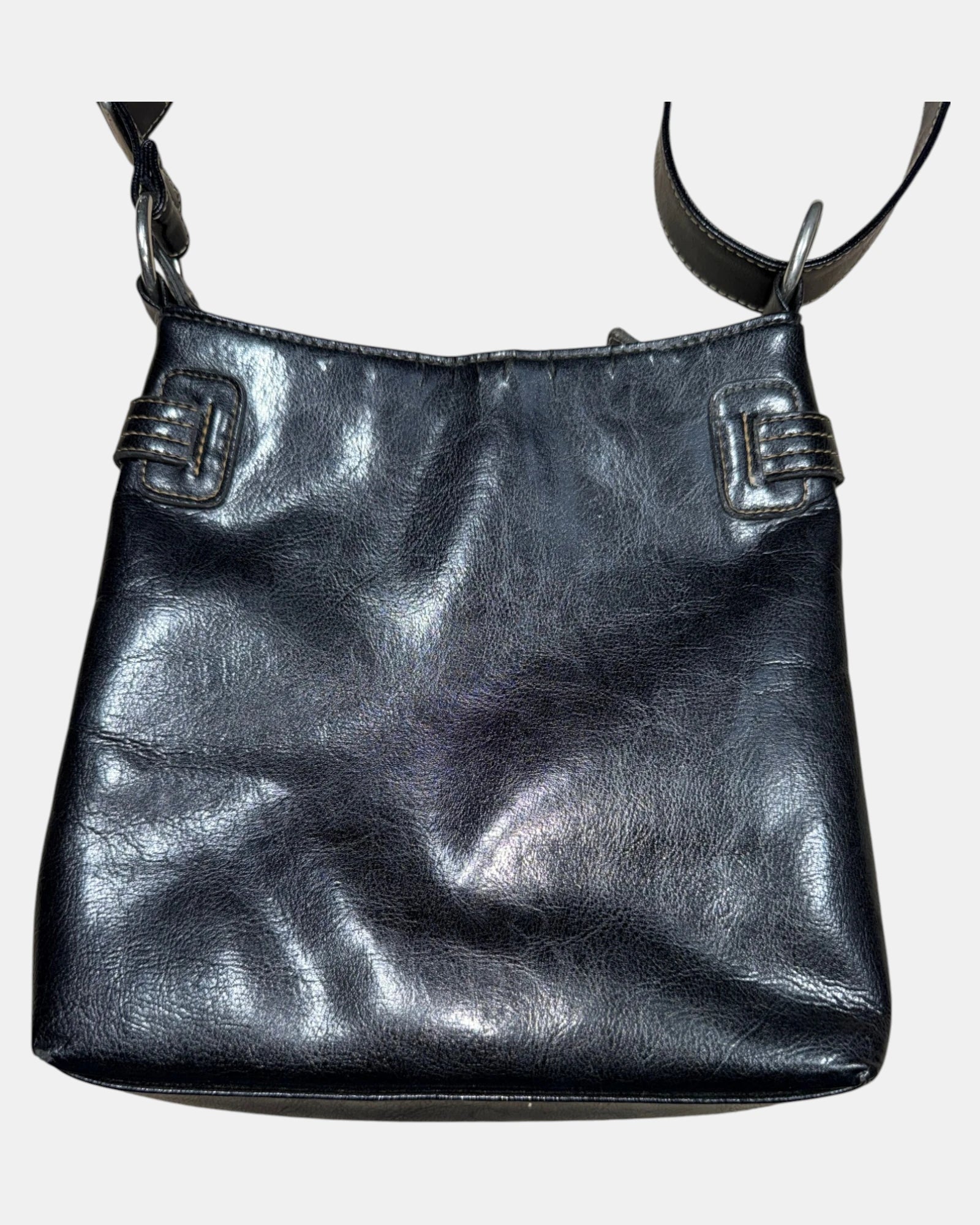 Black 90s Style Buckle Bag