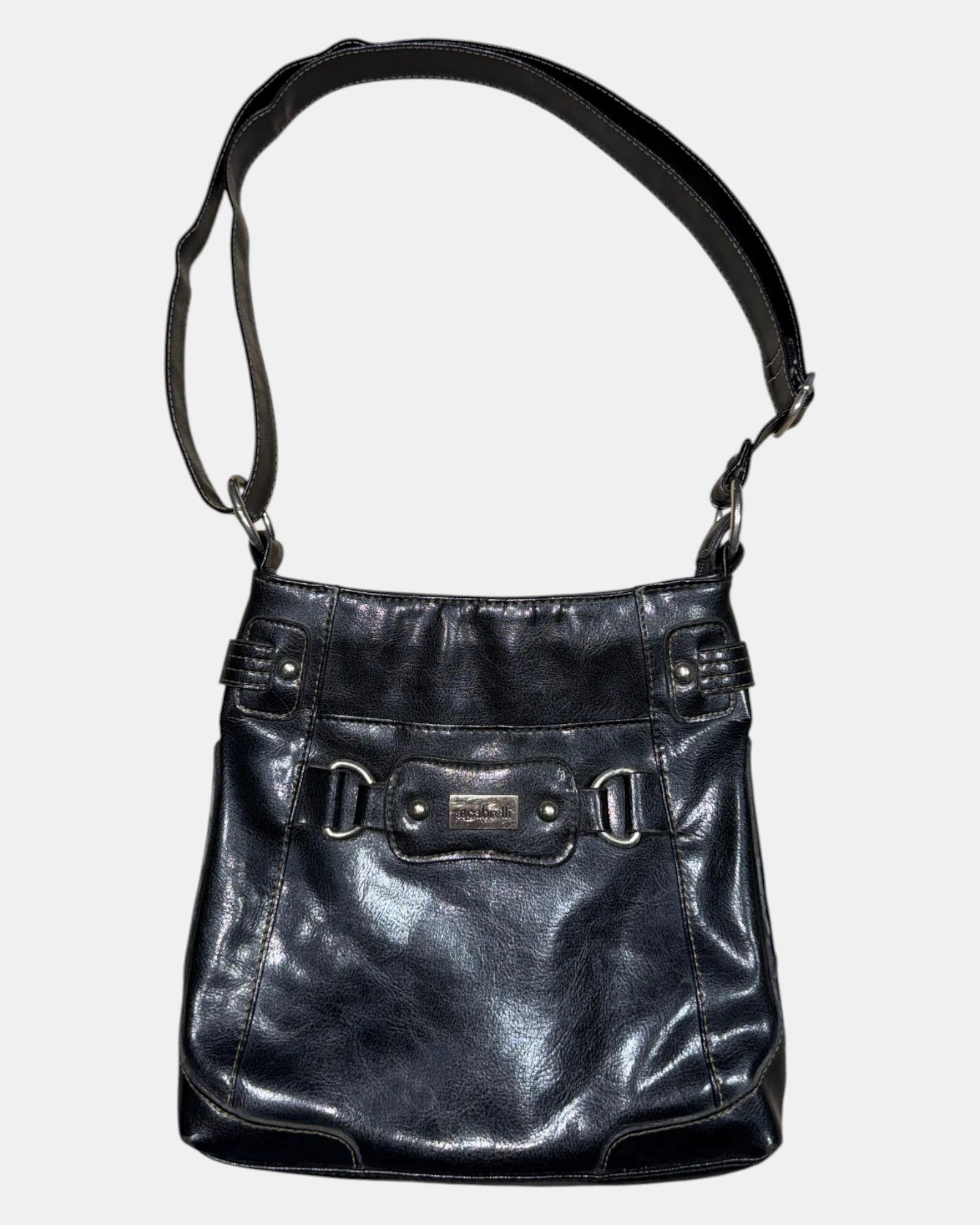 Black 90s Style Buckle Bag