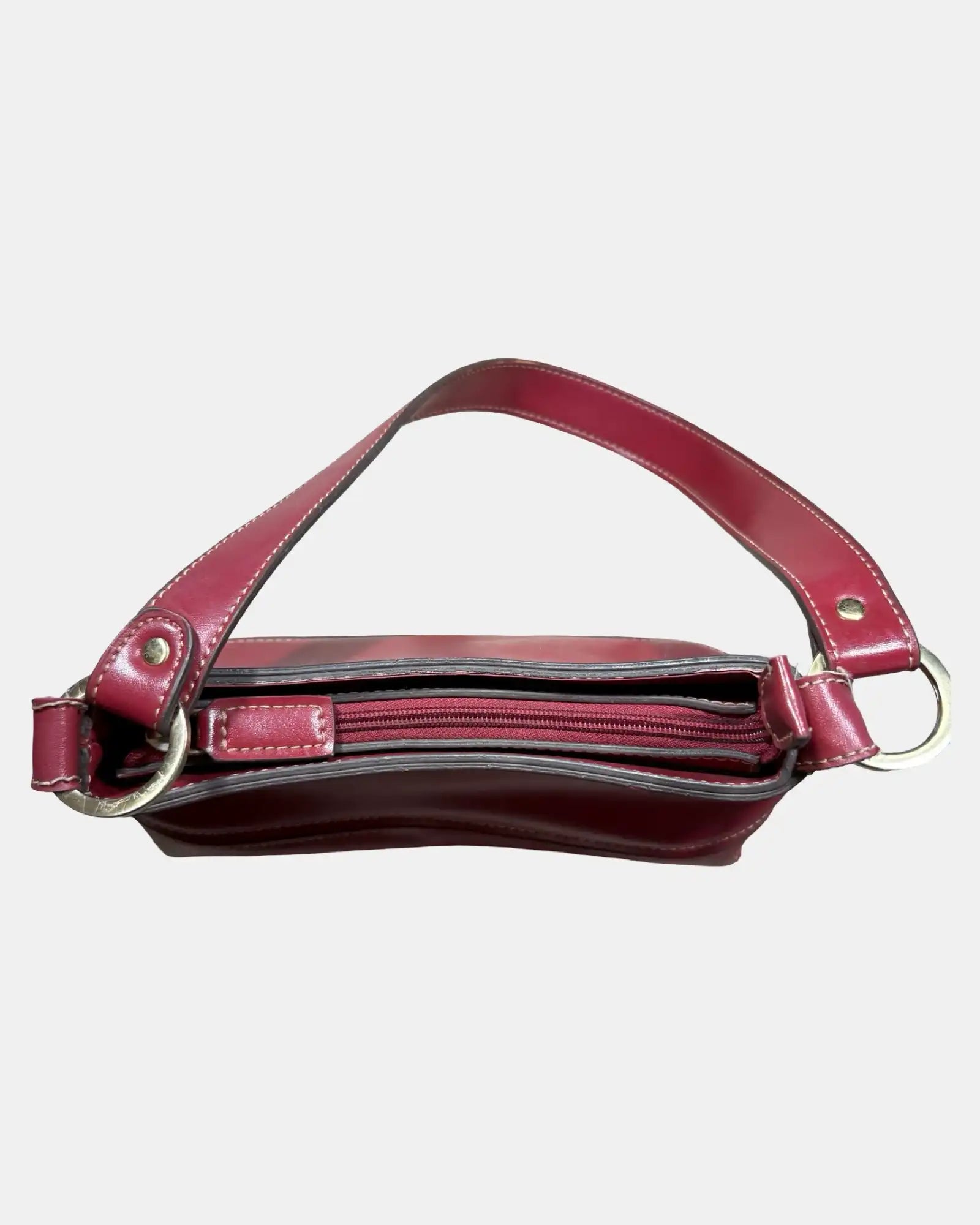 Red Leather Shoulder Bag