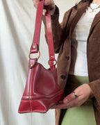 Red Leather Shoulder Bag