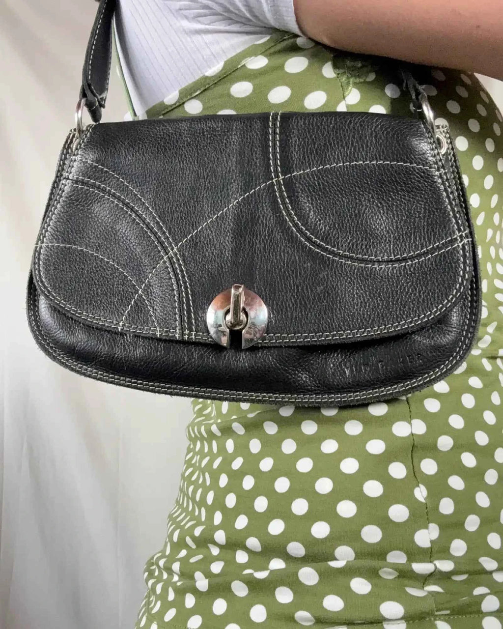 Black Leather Shoulder Bag