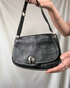 Black Leather Shoulder Bag