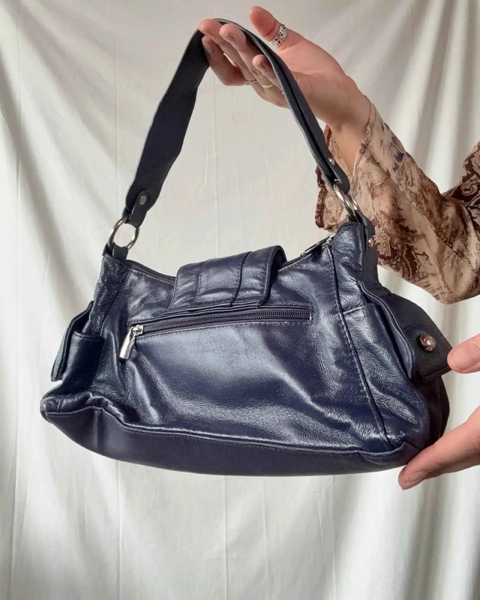 Navy Y2K Vintage Shoulder Bag